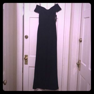 Navy blue off shoulders jumpsuit